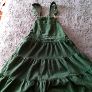 Zara Green Corduroy Pinafore